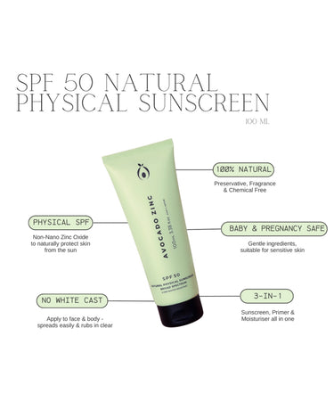 AVOCADO ZINC - SPF 50 NATURAL PHYSICAL SUNSCREEN - STUDIO JO STORE